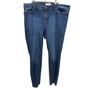 Torrid Skinny Jeans Womens 26XT Blue High Rise Dark Wash Stretch Extra Tall